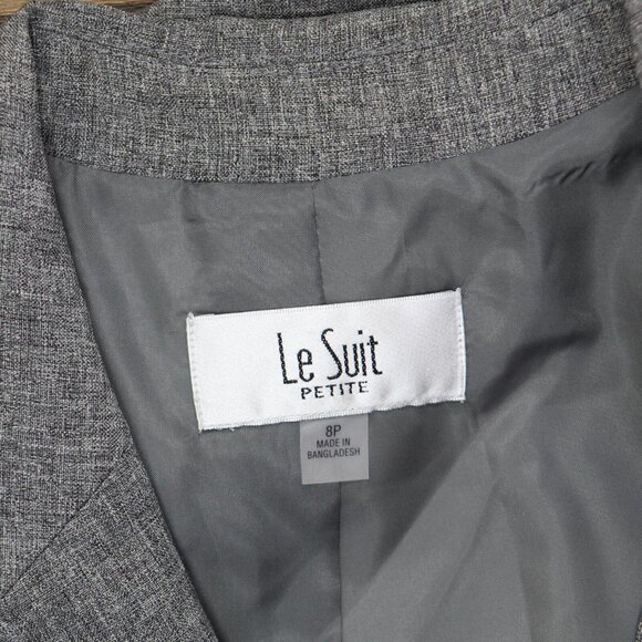 NEW Le Suit Womens Two-Button Blazer Suit Jacket 50040892 Gray Heather 8P - Picture 4 of 5